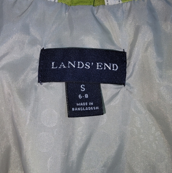 Lands' End Green & White Ski Jacket Size S 6-8 - Picture 10 of 10